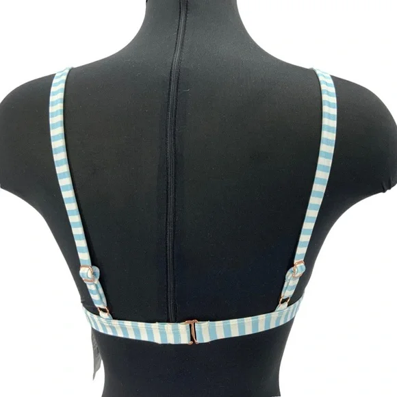 Pacsun L. A. Hearts Blue and White Stripped Bikini C1 - Picture 12 of 12